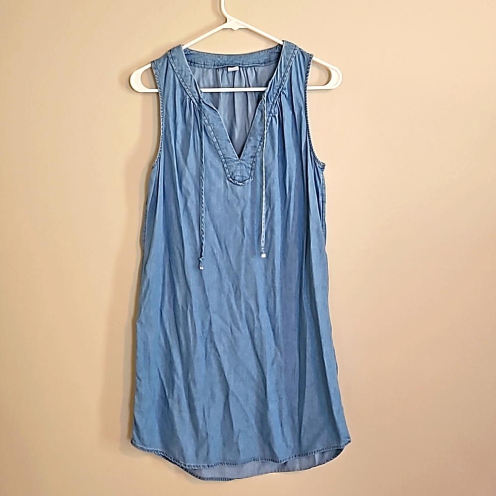 Jean short sleeve dress